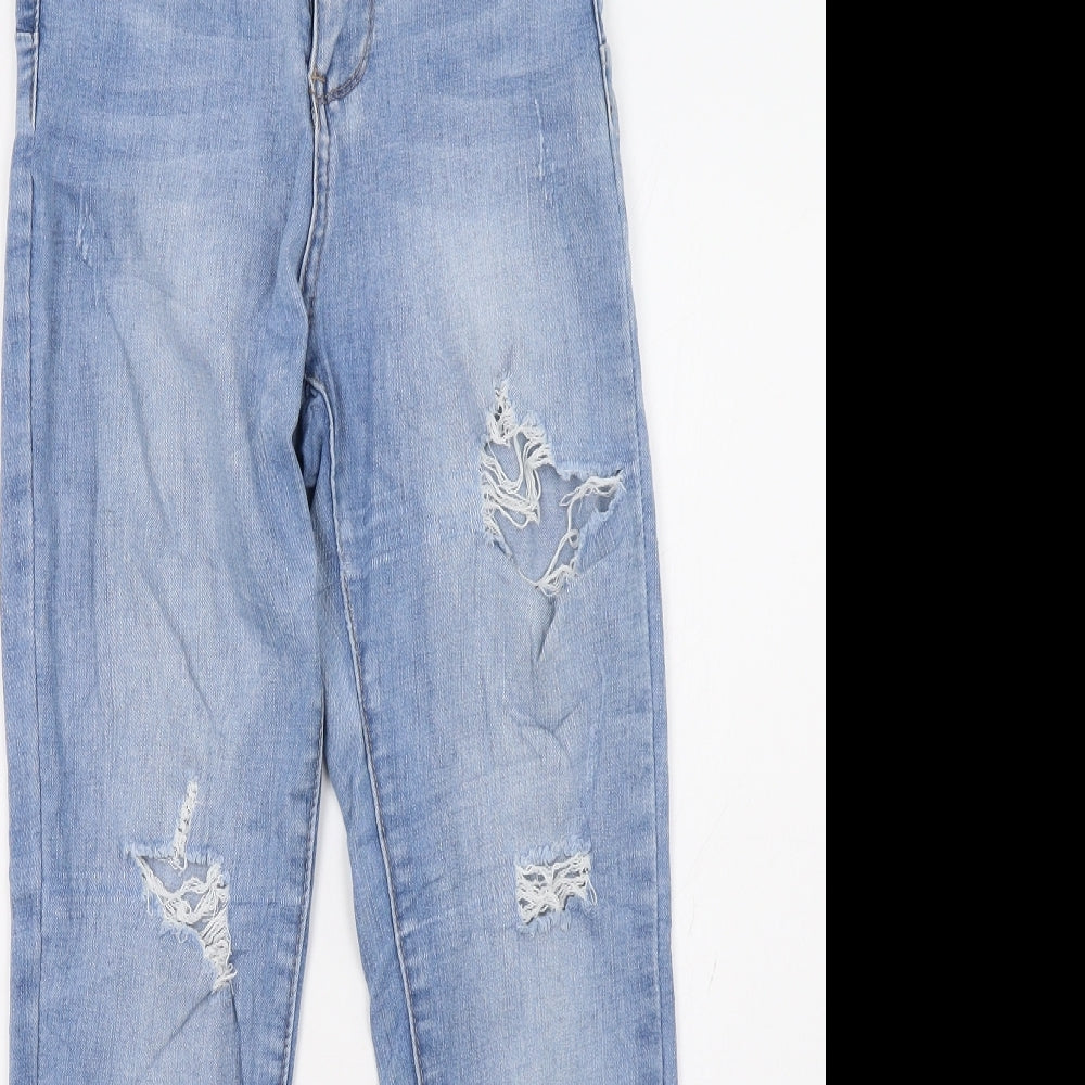 laulia Womens Blue  Denim Straight Jeans Size 6 L30 in