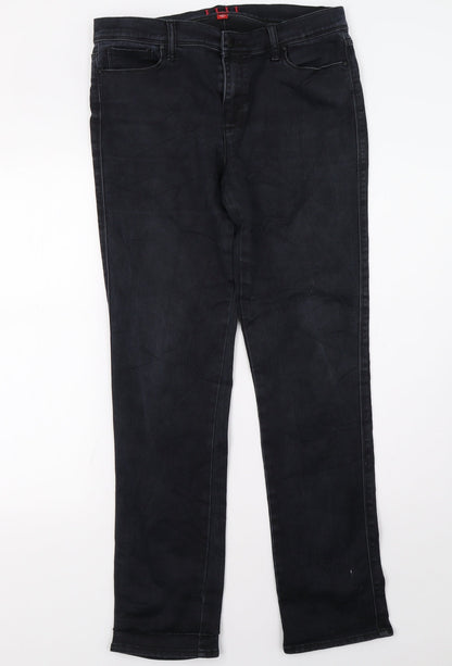 Preloved ELLE Womens Black   Straight Jeans Size 12 L32 in - Front