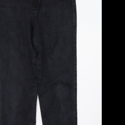 Preloved ELLE Womens Black   Straight Jeans Size 12 L32 in - Detail