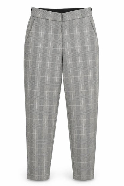 Only Womens Black Check  Trousers  Size 8 L28 in