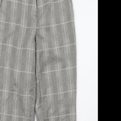 Only Womens Black Check  Trousers  Size 8 L28 in