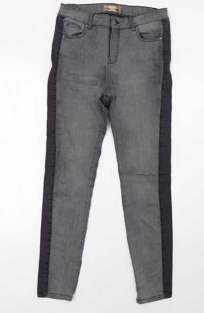 Janina Womens Grey   Straight Jeans Size 10 L32 in