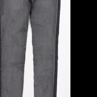 Janina Womens Grey   Straight Jeans Size 10 L32 in