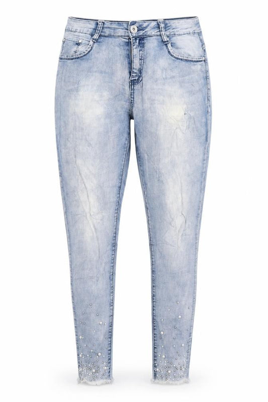 elegant beluxe Womens Blue   Skinny Jeans Size 12 L31 in