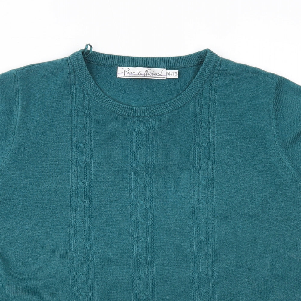 pure & natural Womens Green   Basic Blouse Size 14