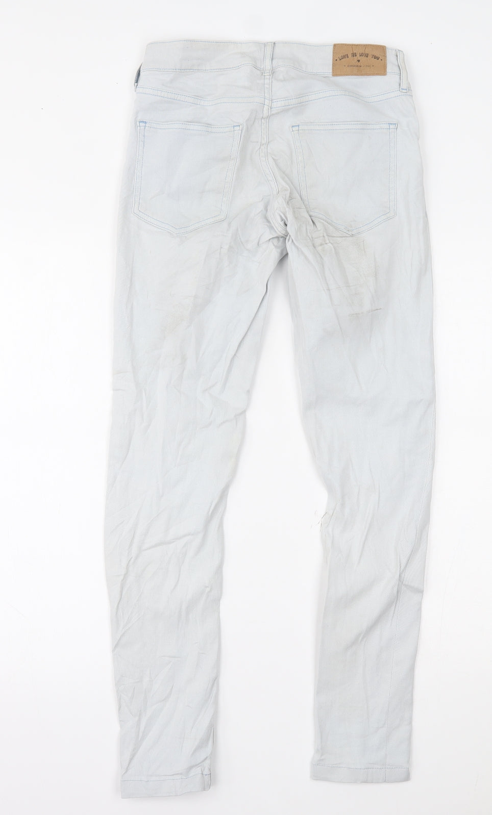 H&M Womens Blue  Denim Skinny Jeans Size 10 L28 in