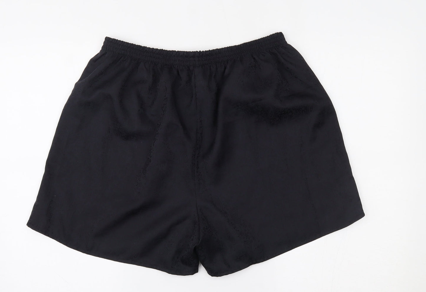 Preworn Womens Black Paisley  Sweat Shorts Size XL