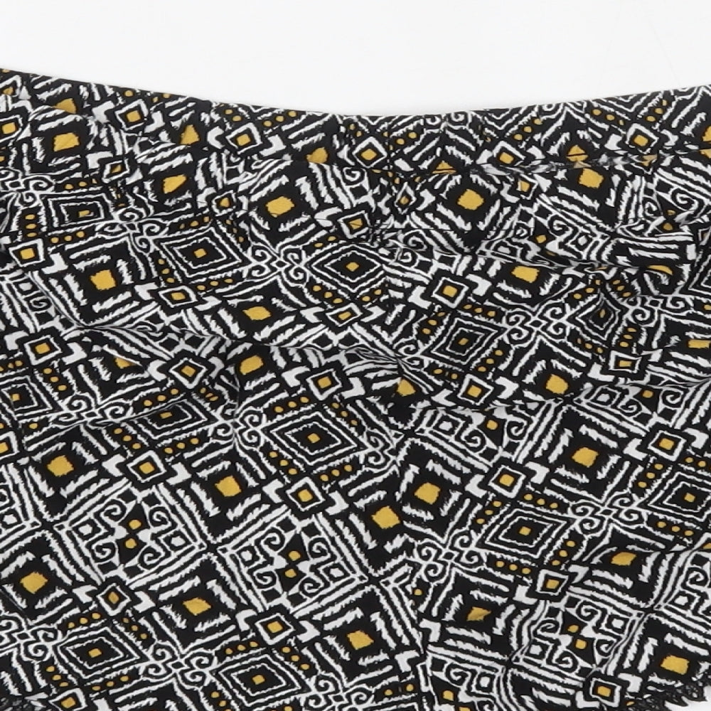 Primark Womens Black Geometric  Sweat Shorts Size L