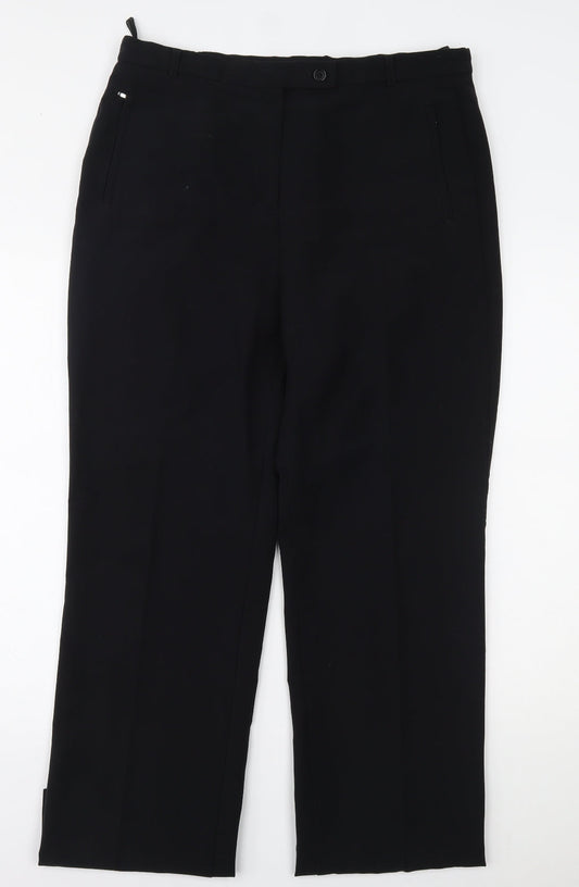 Marks and Spencer Womens Black   Trousers  Size 14 L31 in