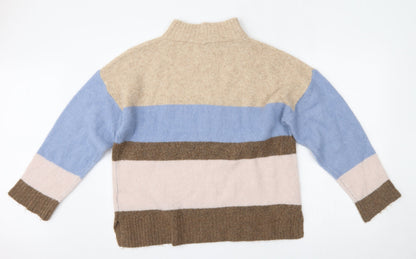 Preloved NEXT Womens Multicoloured Striped  Pullover Jumper Size L - Back