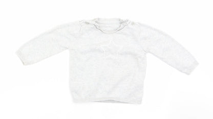 Marks & Spencer Baby Grey   Pullover Jumper Size 9-12 Months  - Start Logo