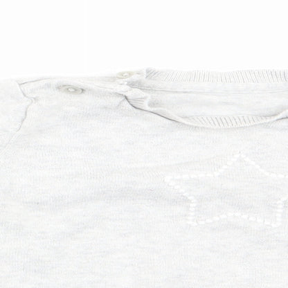 Marks & Spencer Baby Grey   Pullover Jumper Size 9-12 Months  - Start Logo