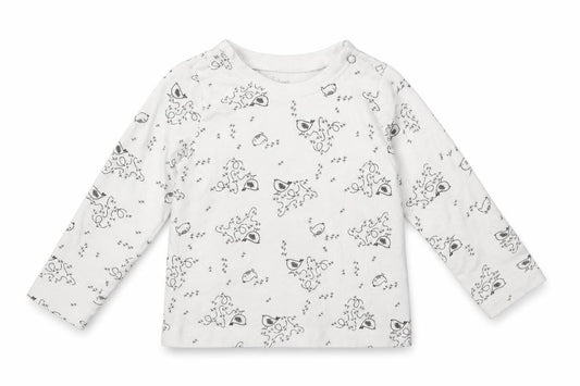 Lupilu Baby White Animal Print  Basic Casual Size 12-18 Months  - Bird print