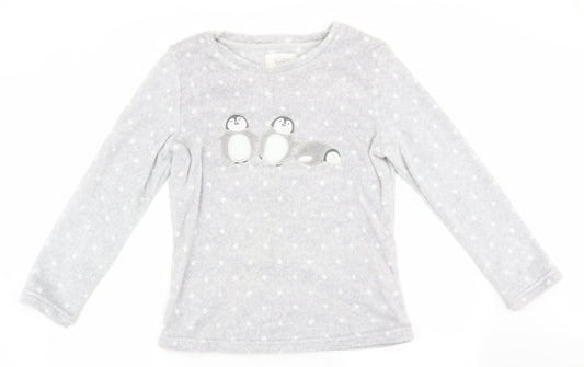 Made to Dream Womens Grey Polka Dot   Pyjama Top Size M  - Penguin Logo