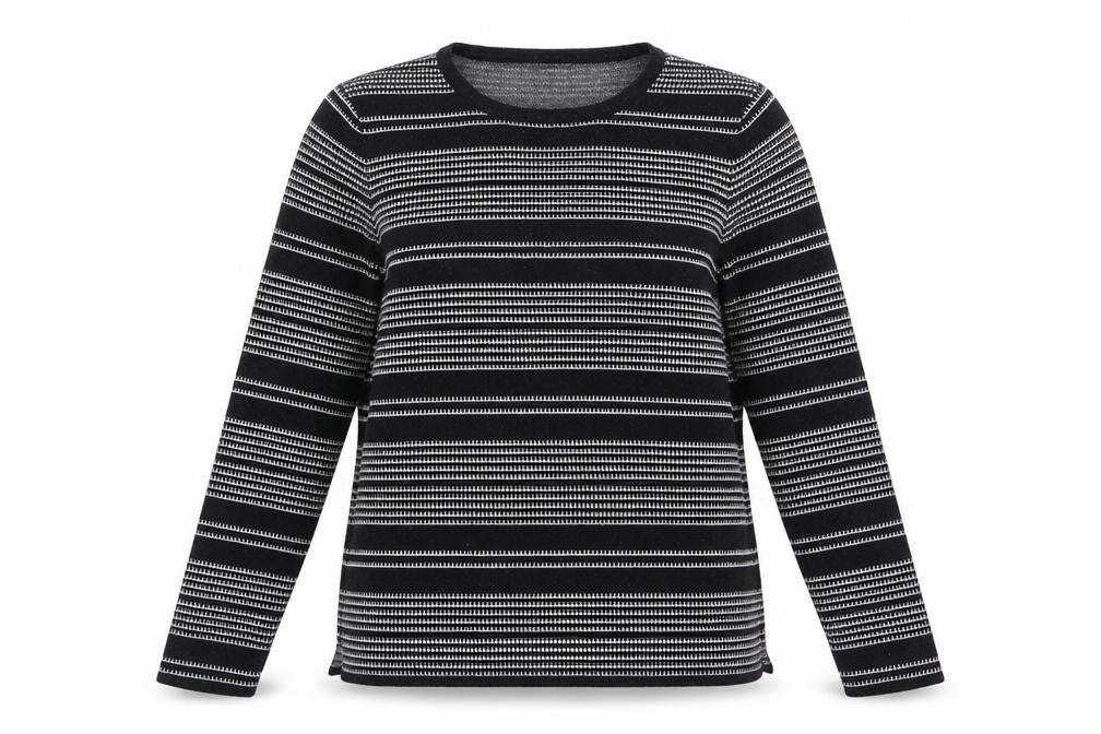Papaya Womens Black Striped  Pullover Jumper Size 14