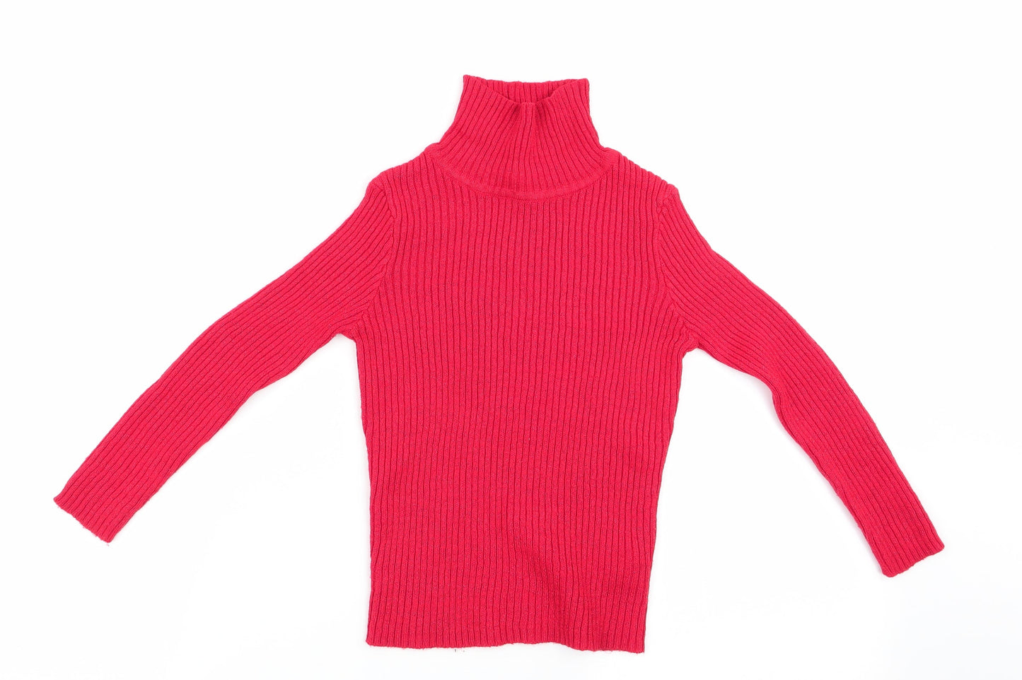 TU Girls Red   Pullover Jumper Size 6 Years  - Subtle glitter effect