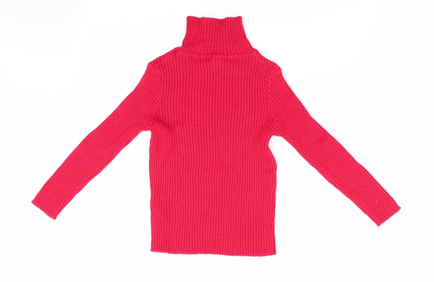 TU Girls Red   Pullover Jumper Size 6 Years  - Subtle glitter effect
