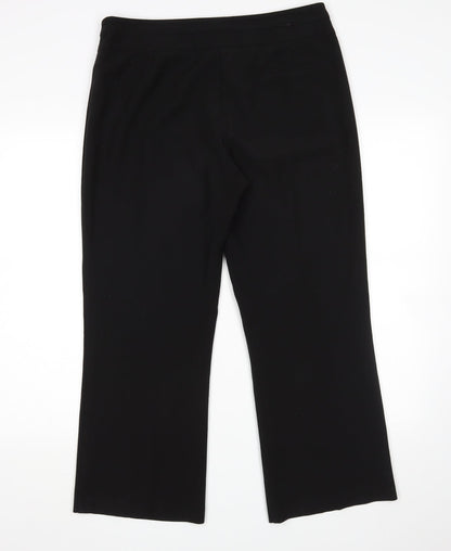 Mia Moda Womens Black   Trousers  Size 12 L27 in