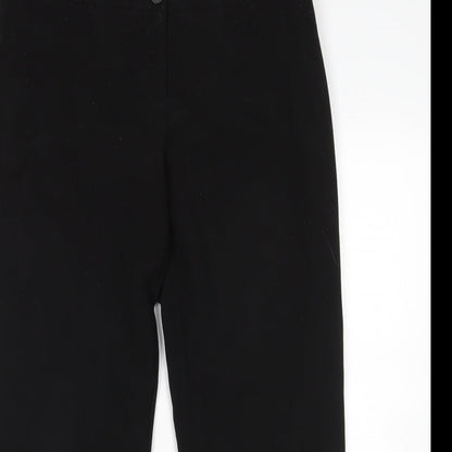 Mia Moda Womens Black   Trousers  Size 12 L27 in