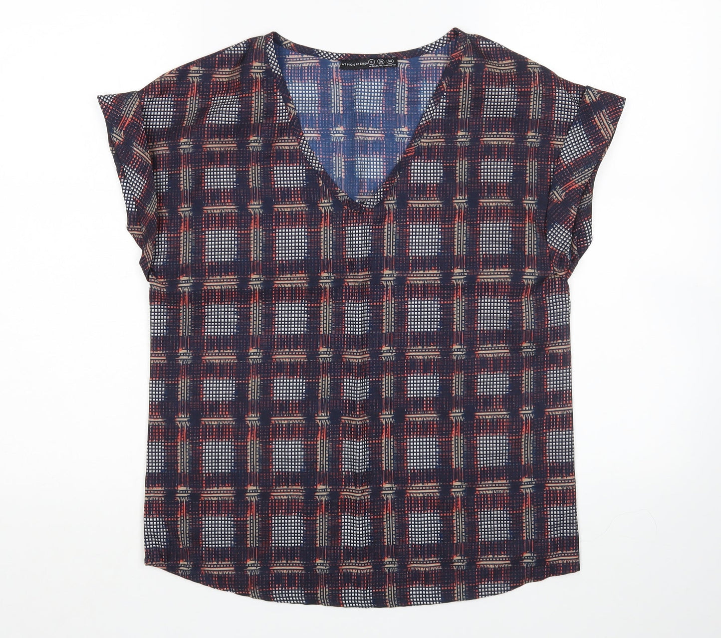 Atmosphere Womens Multicoloured Check  Basic Blouse Size 8