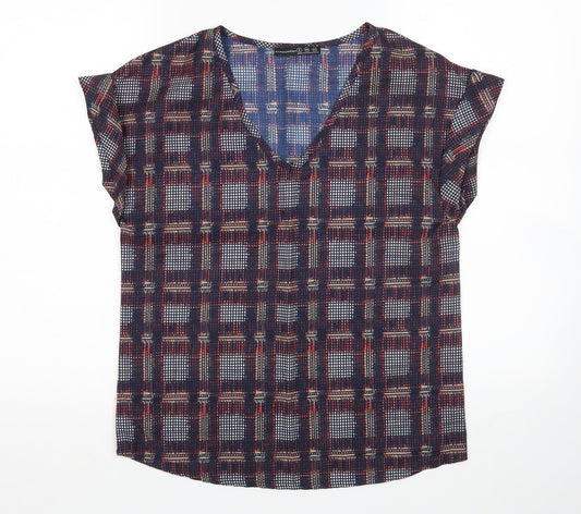 Atmosphere Womens Multicoloured Check  Basic Blouse Size 8