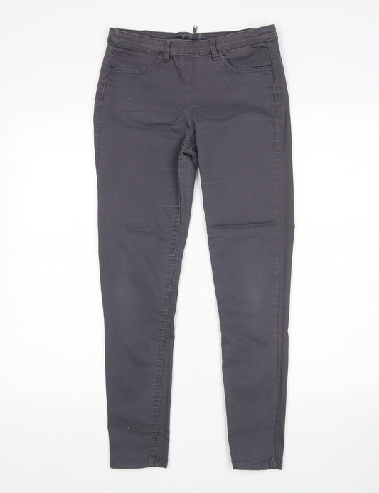 H&M Womens Grey   Skinny Jeans Size 8 L28 in