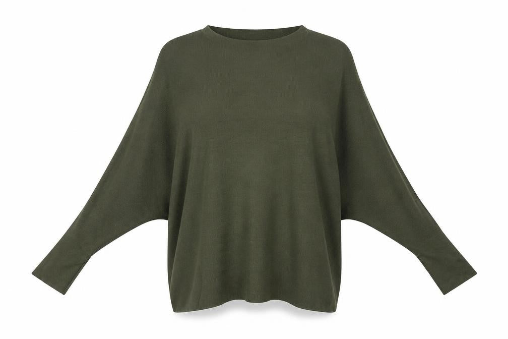 M&D fashion Womens Green   Pullover Jumper One Size