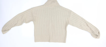 Preloved Preworn Womens Beige   Pullover Jumper Size S - Back