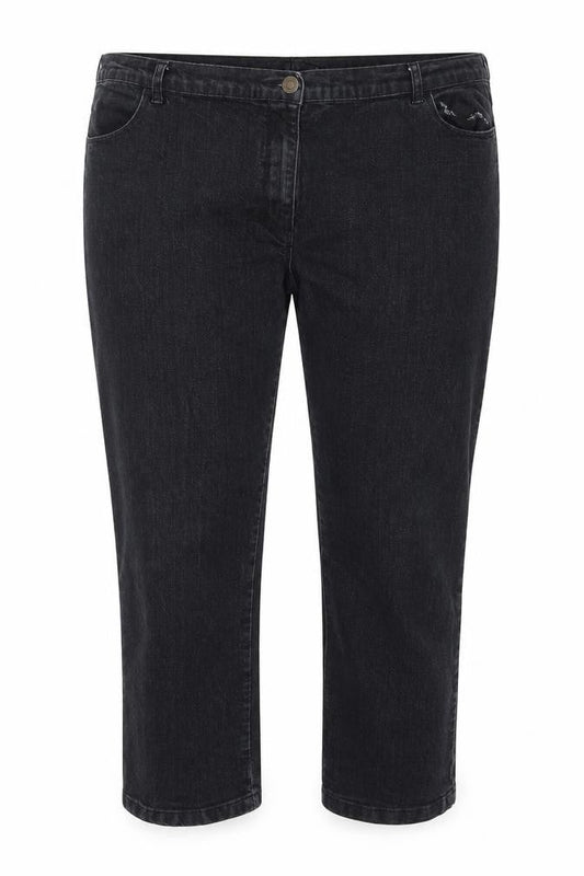 Preworn Womens Black   Capri Jeans Size 44 in L24 in