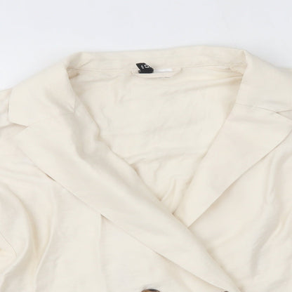 Preloved H&M Womens Beige   Jacket Blazer Size XS - Detail