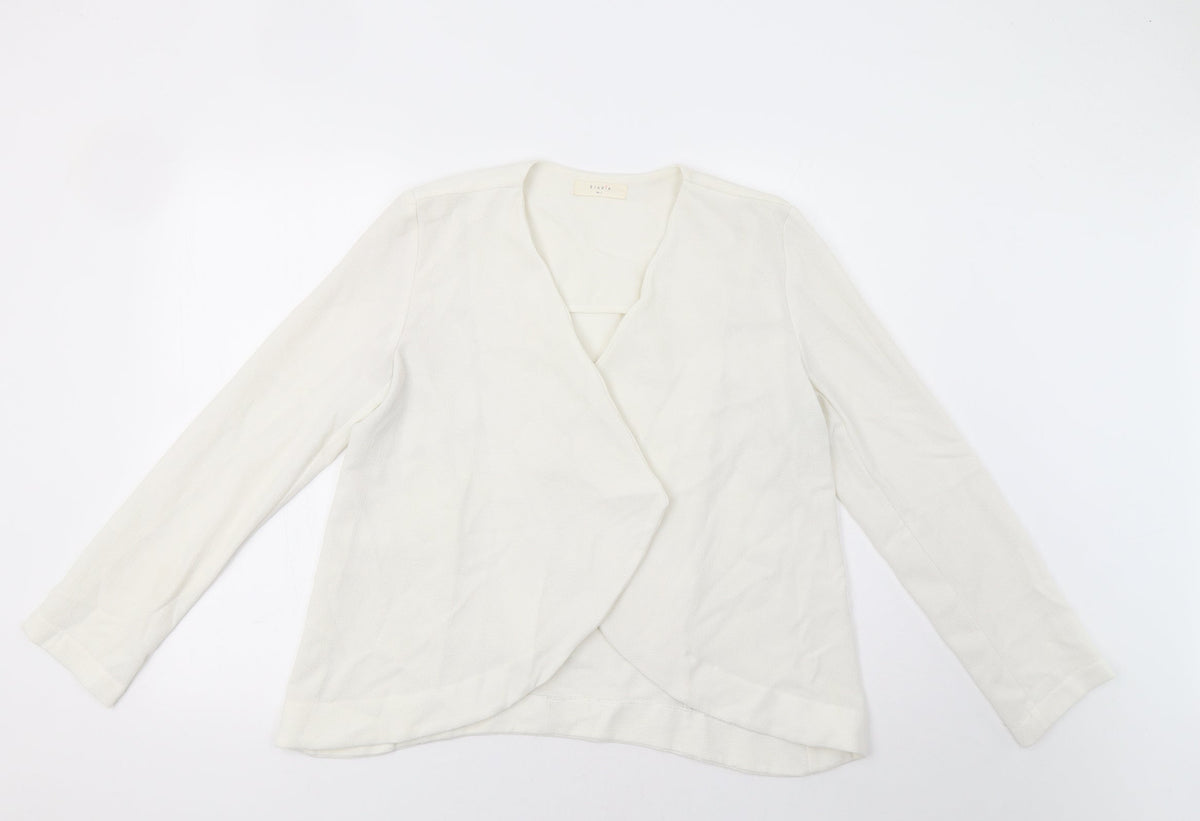 Elodie Womens White   Jacket Blazer Size L
