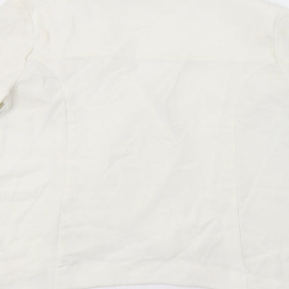 Elodie Womens White   Jacket Blazer Size L