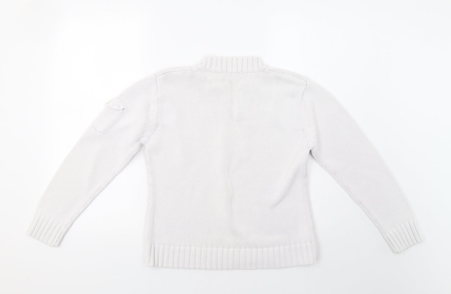 South Womens White   Pullover Jumper Size M