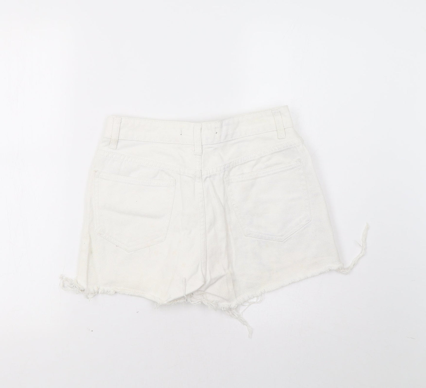 RT Womens White   Hot Pants Shorts Size 10