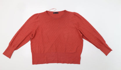 Preloved M&S Womens Red   Pullover Jumper Size 20 - Front