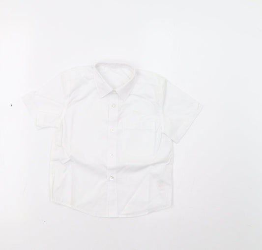 Lily & Dan Boys White   Basic Dress Shirt Size 4-5 Years