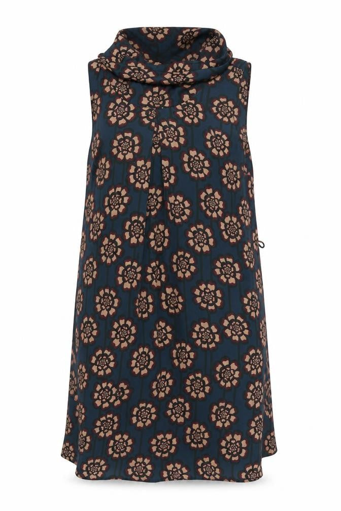 Clements Ribeiro Womens Blue Floral  A-Line  Size 10