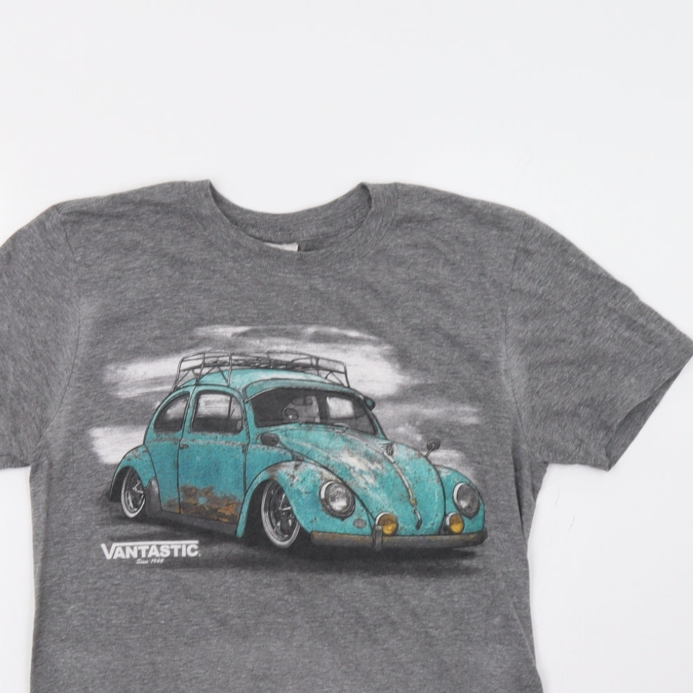 Gildan Womens Grey   Basic T-Shirt Size S  - Car