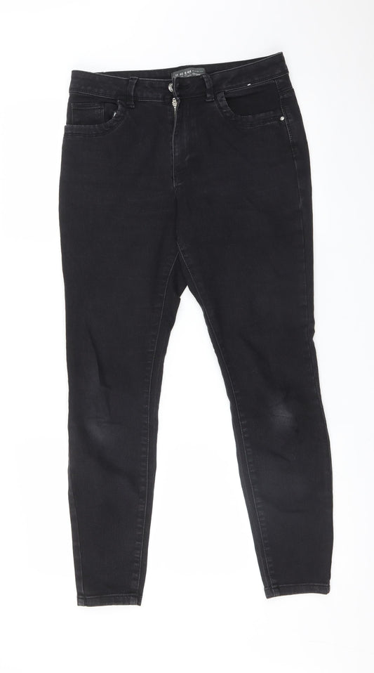 DENIM CO Womens Black   Skinny Jeans Size 12 L27 in