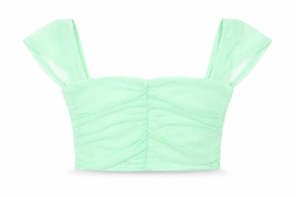 PRETTYLITTLETHING Womens Green   Basic T-Shirt Size 8