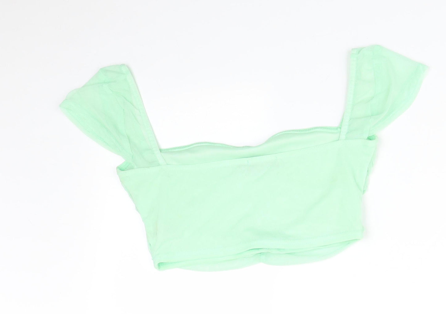 PRETTYLITTLETHING Womens Green   Basic T-Shirt Size 8