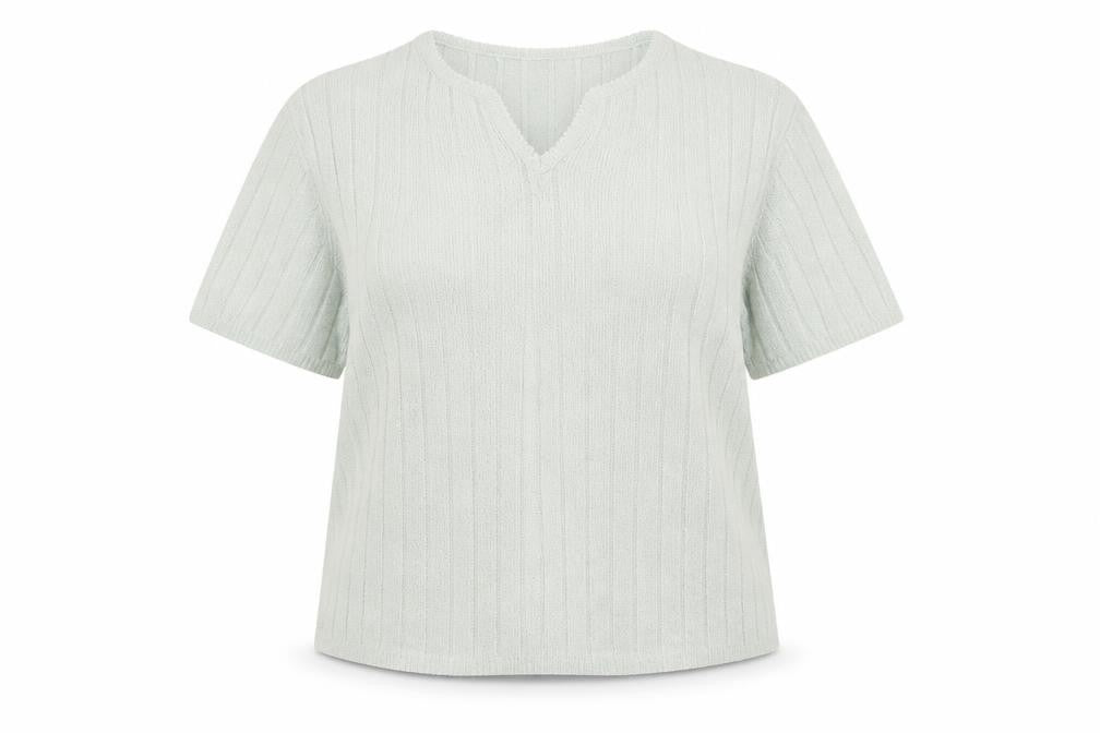 Berkertex Womens Green Striped  Basic T-Shirt Size 16