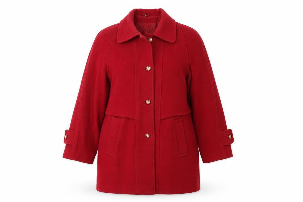 Compliments Womens Red   Overcoat Coat Size 10