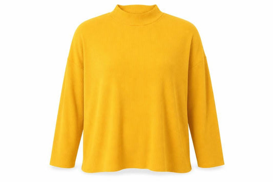 H&M Womens Yellow   Basic Blouse Size L