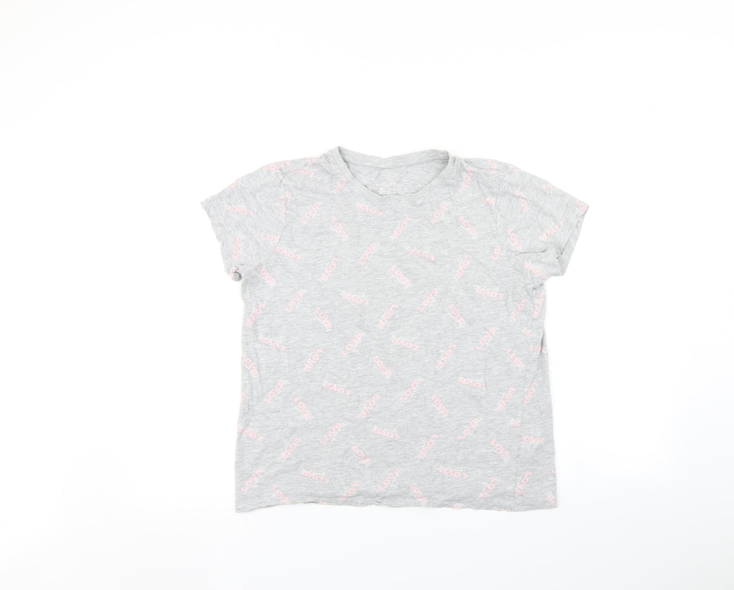 Primark Womens Grey    Pyjama Top Size M