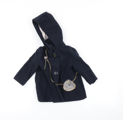 Next Baby Blue   Basic Coat Coat Size 9-12 Months