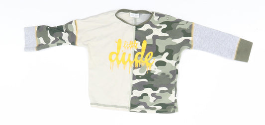 NEXT Baby Green Camouflage  Basic T-Shirt Size 9-12 Months  - Little Dude