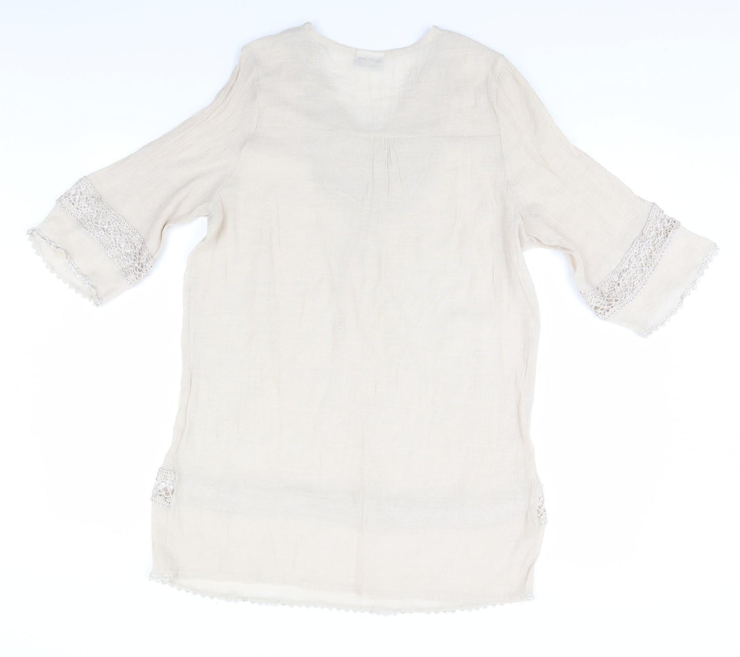 Style Womens Beige   Basic Blouse Size L