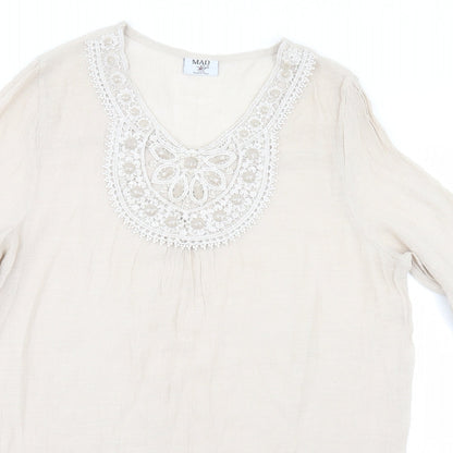 Style Womens Beige   Basic Blouse Size L