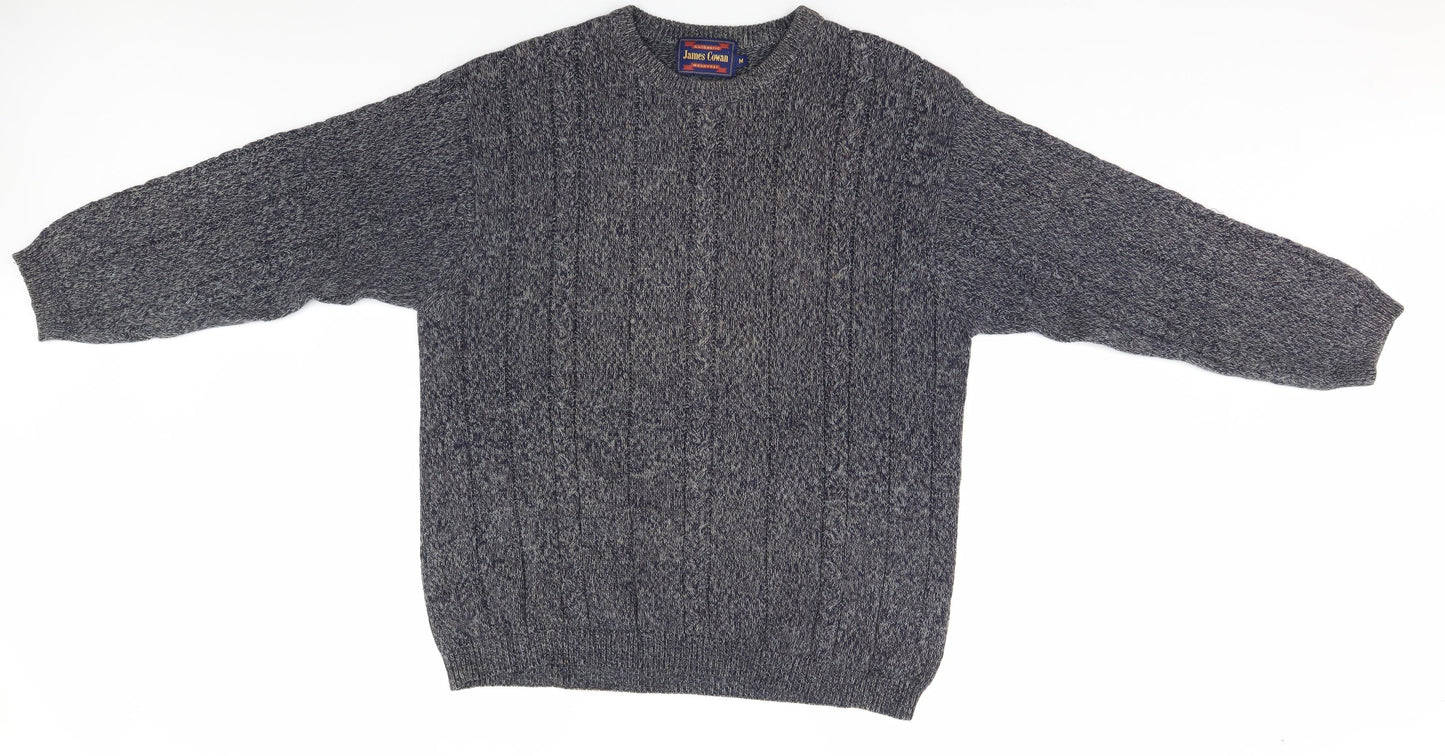 James Cowan Mens Grey   Pullover Jumper Size M